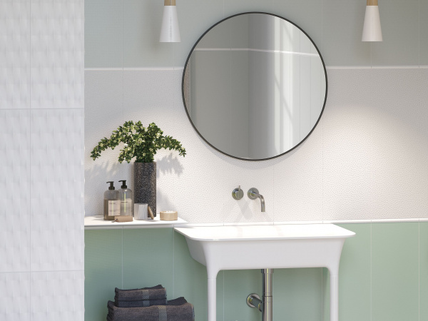 Настенная вставка Meissen Keramik Trendy  белый 25x75 TY2U052