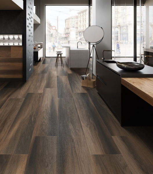 Керамическая плитка напольная Kerama Marazzi Милан Фоссил Вуд 40x238,5 коричневый, SG040200R