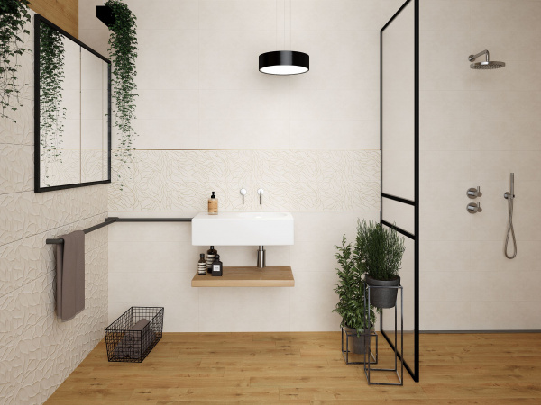 Настенная вставка Meissen Keramik Organic нити бежевый 25x75 OR2U012