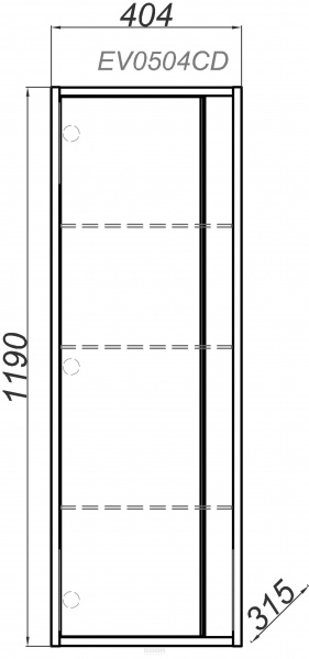 Пенал подвесной Clarberg Evolution 30, цвет крафт темный 119*404*315, EV0504CD