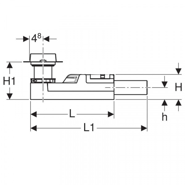 Душевой лоток Geberit CleanLine, 65–90 мм, хром, 154.152.00.1