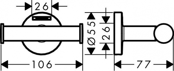 Крючок Hansgrohe Logis Universal двойной, хром, 41725000