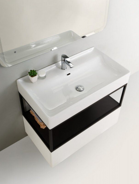 Вставка Cezares CADRO 80 в дно сварного металлического каркаса под раковину, CADRO-80-MENS-NERO