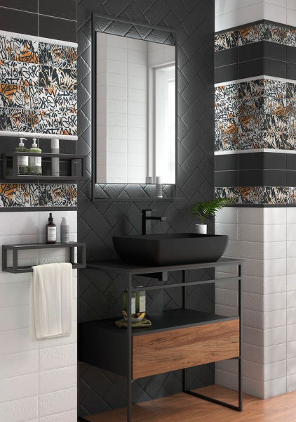 Полка Kerama Marazzi PLAZA Next металлическая с крышкой 55 черный матовый, PL.N.sh.55\BLK