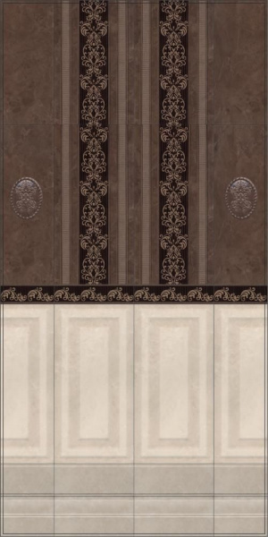 Декор Kerama Marazzi 12х16 Версаль коричневый OBA010