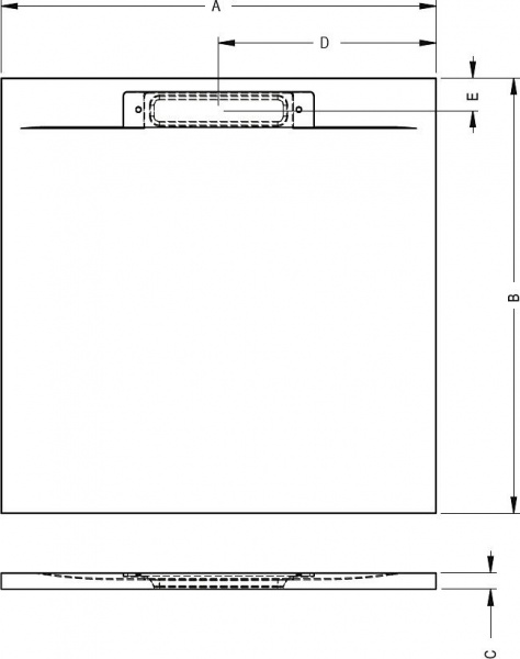 Душевой поддон Riho ISOLA 80x80  COLOUR LIGHT GRAY, DR100900000000S