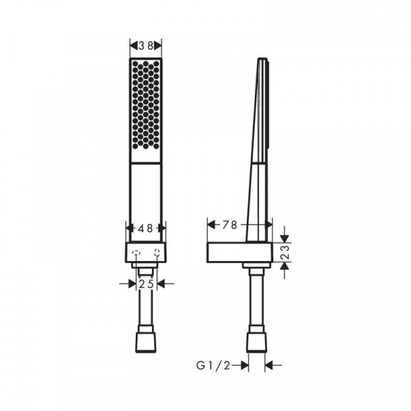 Душевая лейка Hansgrohe Rainfinity 100 1jet с держателем и шлангом 160 см, хром, 26856000