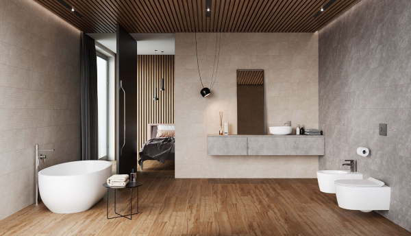 Керамическая плитка настенная Eurotile Ceramica ANDORA (тёмн.) 29,5х89,5, 611 ADO3GY