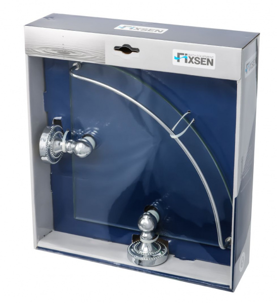 Полка Fixsen Стайл стеклянная угловая, FX-41103A
