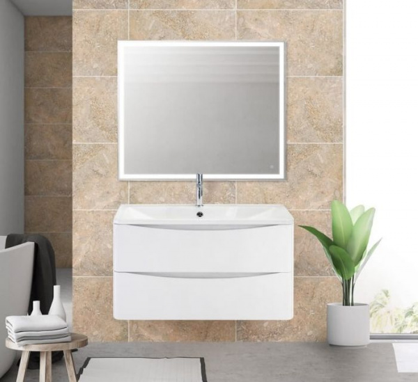 Тумба под раковину подвесная BelBagno ACQUA Bianco Lucido, 800x450x500, ACQUA-800-2C-SO-BL