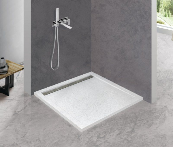 Поддон литой Cezares из искусственного мрамора, квадратный 900x900x30, TRAY-AS-A-90-30-W