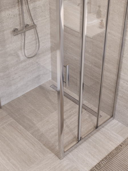 Душевая кабина BelBagno 80*100 см, профиль хром, UNO-195-AHF-31-80/100-C-Cr