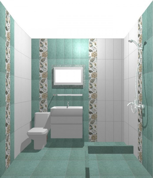 Декор Kerama Marazzi Пленэр 20х50 зеленый B1867\7075T