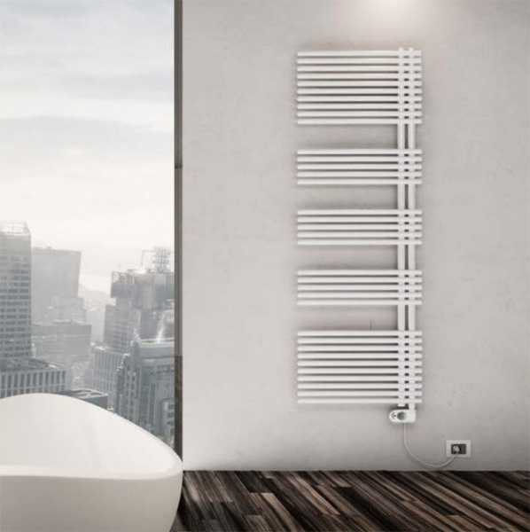 Электрический полотенцесушитель Lazzarini E-Garda 600W белый прямой, 389057